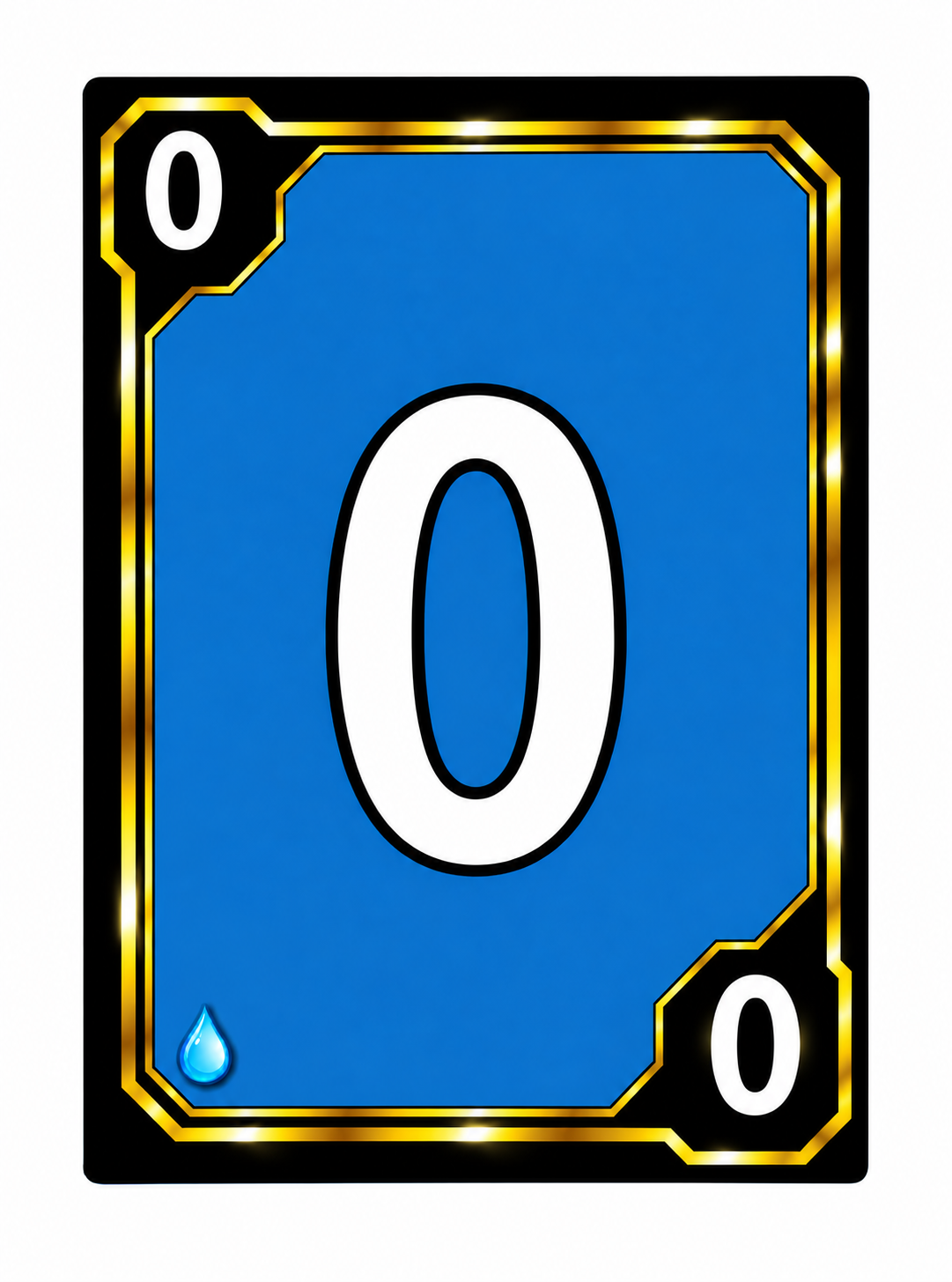 Blue STACK Number Card