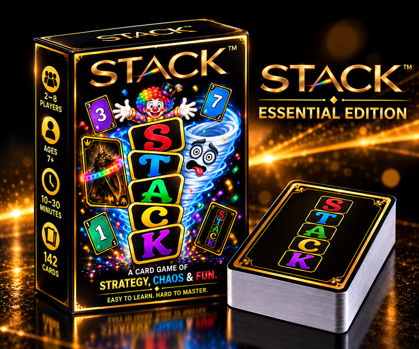 Official STACK™ Essential Edition box and deck