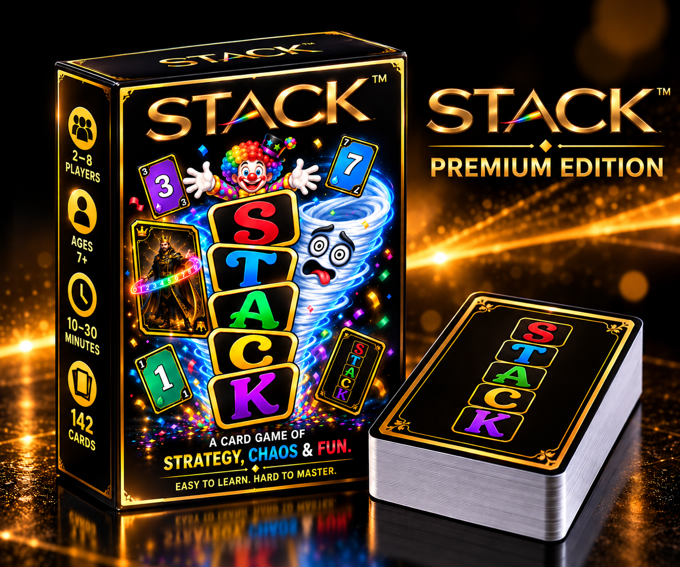 Official STACK™ Premium Edition box and deck