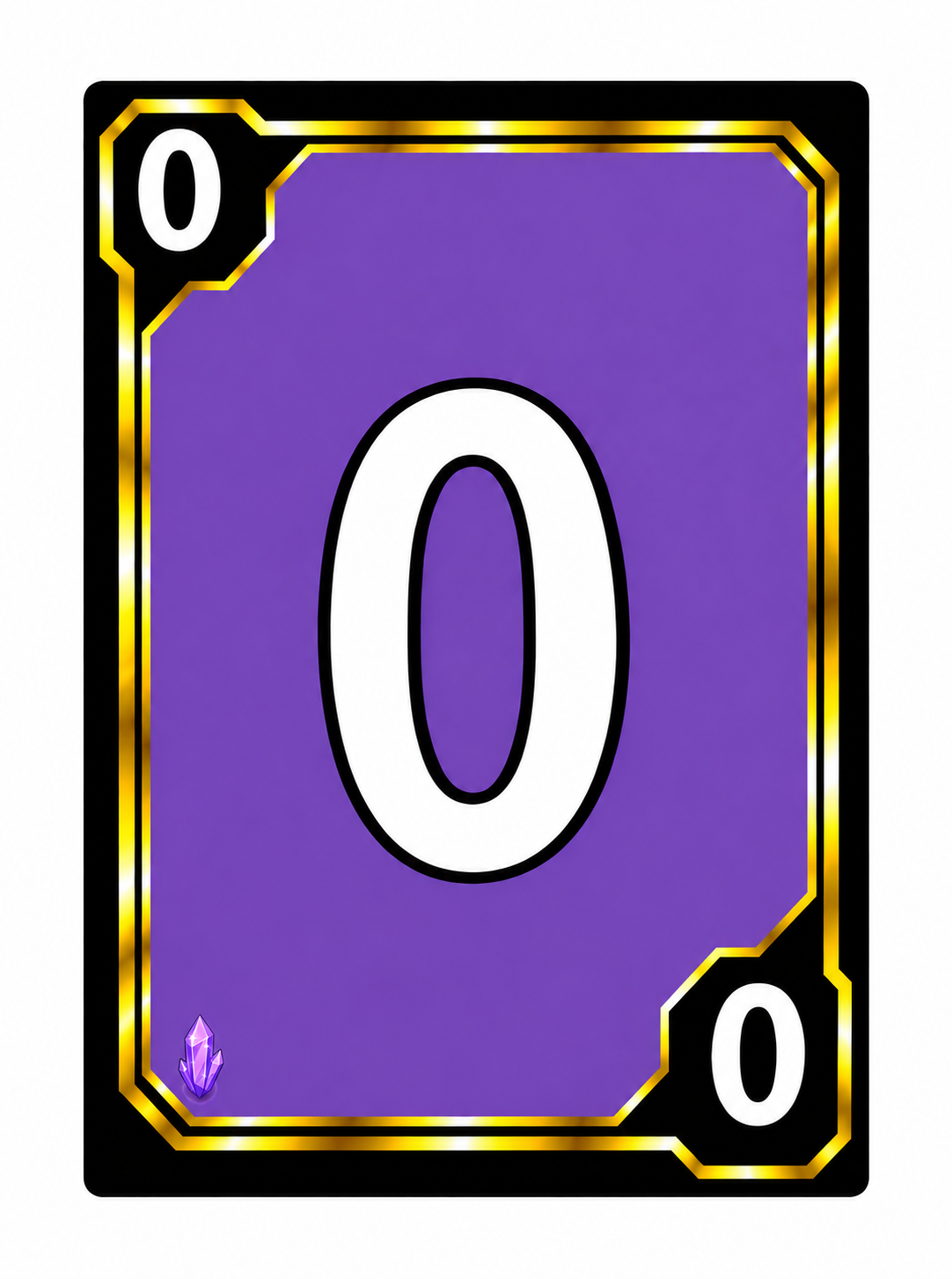 Official Purple STACK Number Card 0