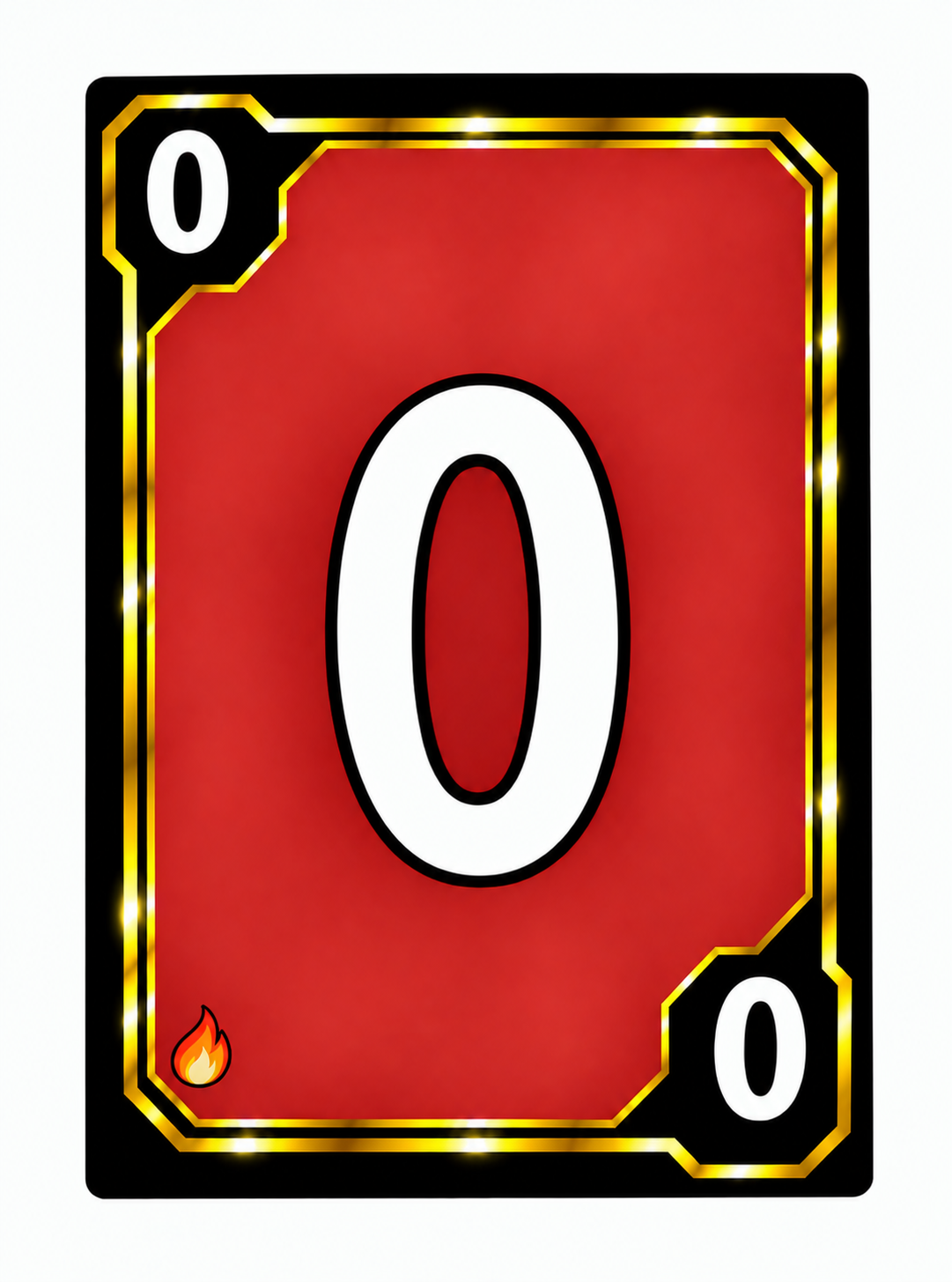 Official Red STACK Number Card 0
